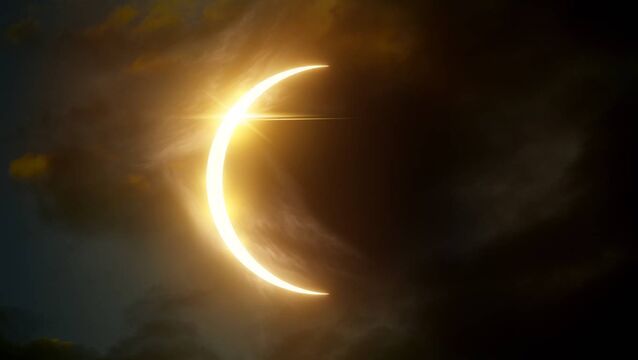 <p>The moon about to pass in front of the sun creating a solar eclipse. Photo composition from iStock</p>