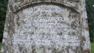 <p>Mary Walker's headstone in Leighlinbridge cemetery</p>