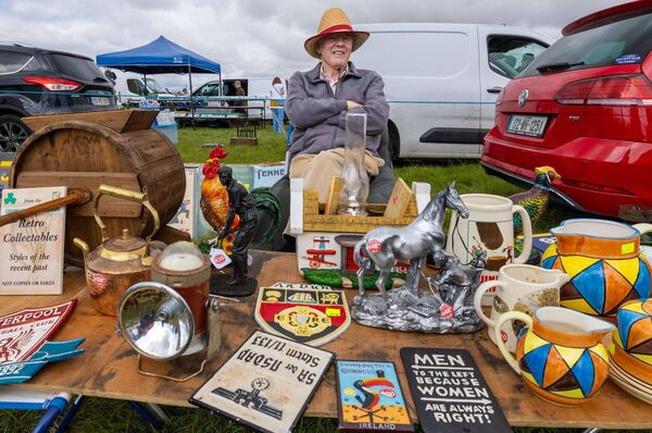 Michéal Seoighe was pictured at his antiques and collectibles stand
