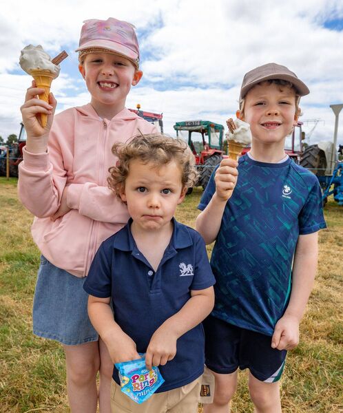 Annie, Joe and Finn Keogh enjoying refreshments at the rally 
