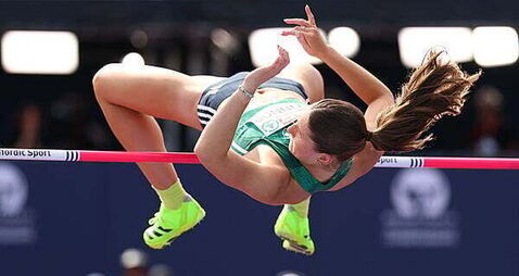 Kate O'Connor holds second place in heptathlon