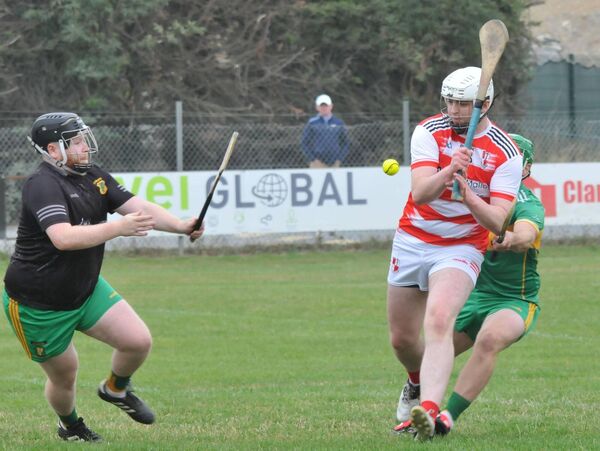 Cappagh's Eoin Mulligan blasts his shot past Kilcock keeper Patrick Barker. Cappagh's Eoin Mulligan blasts his shot past Kilcock keeper Patrick Barker.