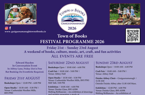 Graiguenamanagh Set for Town of Books Festival