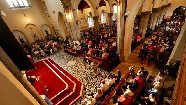 <p>The vigil at St Clare's Church, Graiguecullen on Friday evening, 21 August. Photo: Michael O'Rourke.</p>