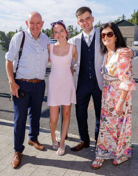 Cody Tucker with his parents Ivan and Ashleigh and his sister Tamzyn