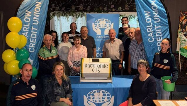 <p>The Rathvilly walkathon organisers at the launch in Lawlor's Pub Photo: Anna Deering</p>