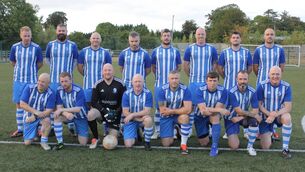 <p>St Fiacc's couldn't find a way to break down the Slaney Rovers defence</p>