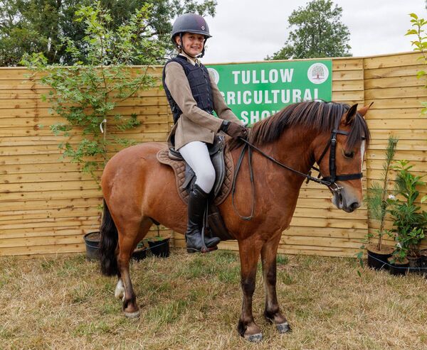 Emily Flavin with her pony, Mario Emily Flavin with her pony, Mario