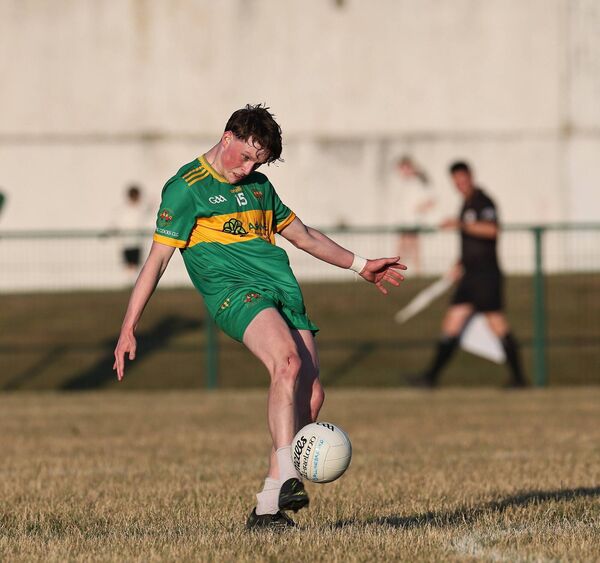 Aaron Dowling had a fine game for Fighting Cocks, showcasing his accuracy from play and frees alike. Aaron Dowling had a fine game for Fighting Cocks, showcasing his accuracy from play and frees alike.