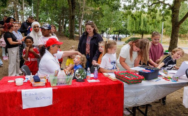 Face painting at the Younity family funday in Hanover Park