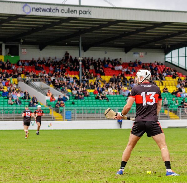 Chris Nolan lines up a shot at goal during another star performance from the Mount Leinster Rangers sharpshooter Chris Nolan lines up a shot at goal during another star performance from the Mount Leinster Rangers sharpshooter
