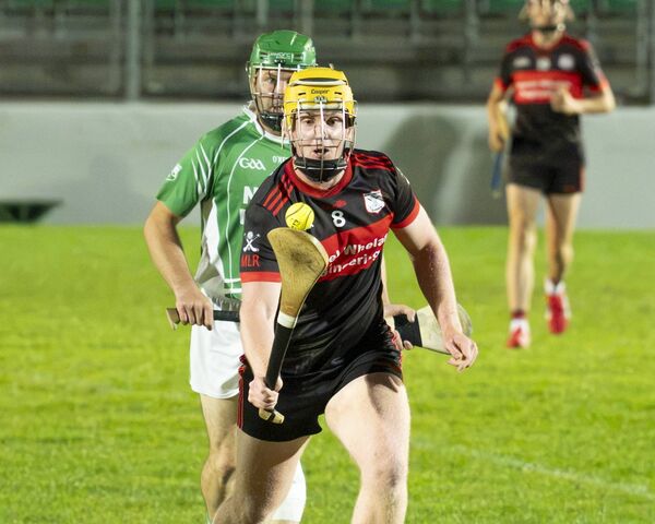 James Quinn for Mount Leinster Rangers in control of possession. James Quinn for Mount Leinster Rangers in control of possession.