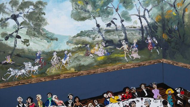 Scenes from the 'Wallpaper' series of paintings that Mary will present at The Armory art fair <p>Scenes from the 'Wallpaper' series of paintings that Mary will present at The Armory art fair</p>