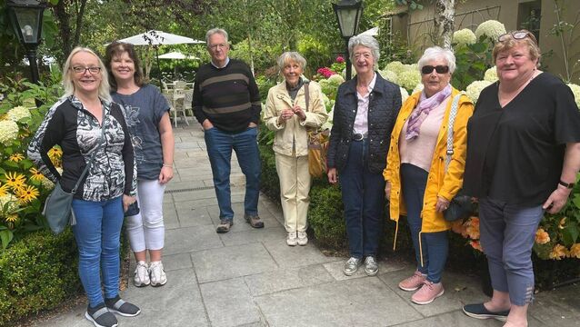 <p>Francesca Dunne, Michelle Lenehan, Dermot Gillespie, Alice Miley, Dorothy Gillespie, Lily Gillespie and Mags Lynott at a recent Culture Bus outing</p>