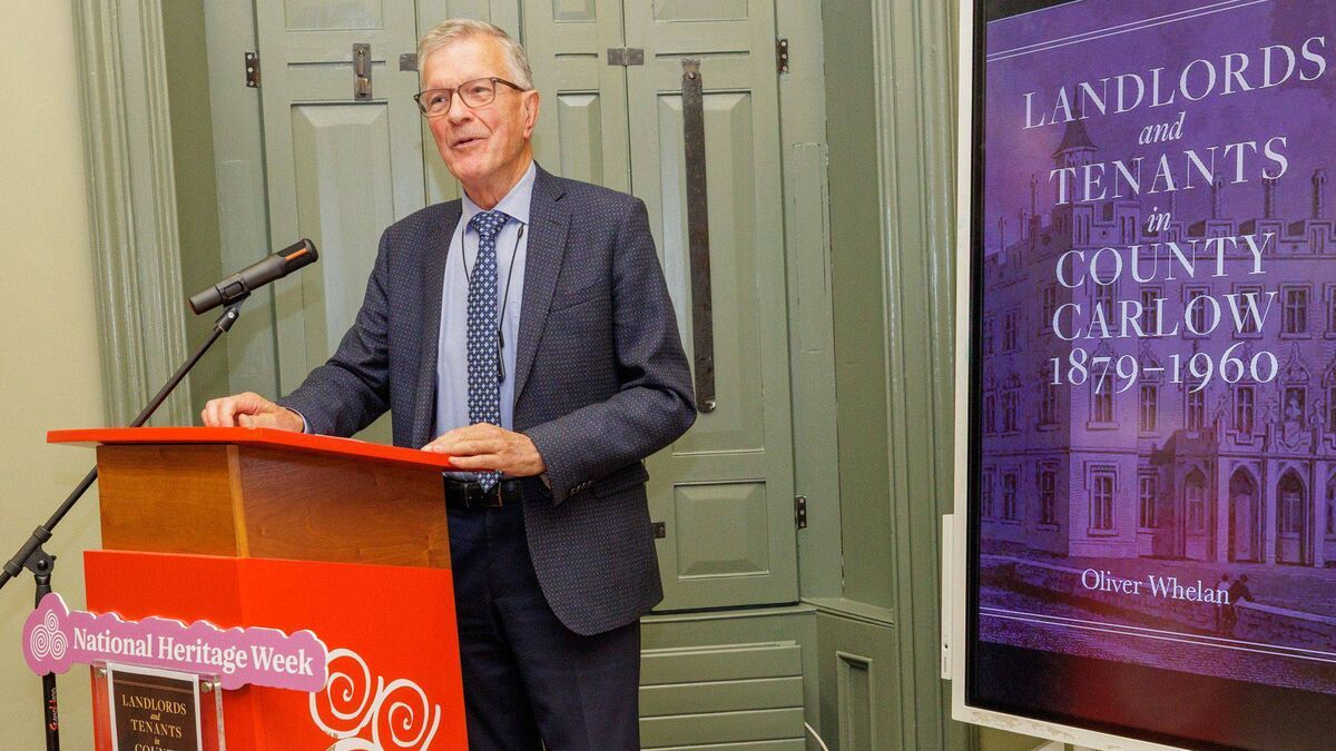 Carlow historian Oliver Whelan launches book on county's landlords and tenants