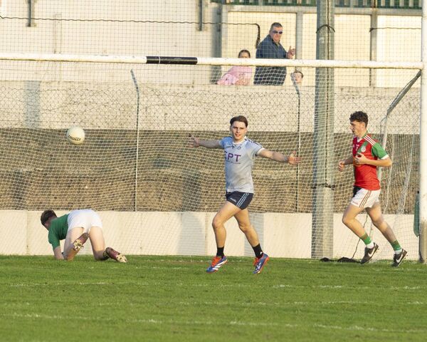 James Ingram slots his second goal for Asca. James Ingram slots his second goal for Asca.