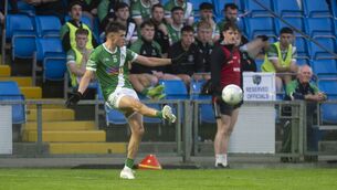 <p>Eoin Cawley whips a ball into the danger zone as Killeshin beat Portlaoise at Laois Hire O'Moore Park.</p> <p>Eoin Cawley whips a ball into the danger zone as Killeshin beat Portlaoise at Laois Hire O'Moore Park.</p>