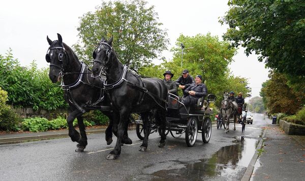 Pat Sweeney, William O'Connell and John Porter enjoying the afternoon trot, despite the rain! Pat Sweeney, William O'Connell and John Porter enjoying the afternoon trot, despite the rain!