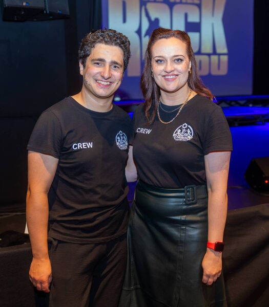 Executive producer and director Michael Florian Cahill with choreographer Marie Cashin at the Evento Creative Arts Academy presentation of ‘We Will Rock You’ in Visual Executive producer and director Michael Florian Cahill with choreographer Marie Cashin at the Evento Creative Arts Academy presentation of ‘We Will Rock You’ in Visual