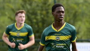 <p>Timmy Adeleye rescued a point for CK United in a 3-3 draw with Villa FC Photo: Michael O'Rourke</p>