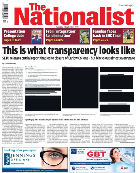September 8 front page September 8 front page