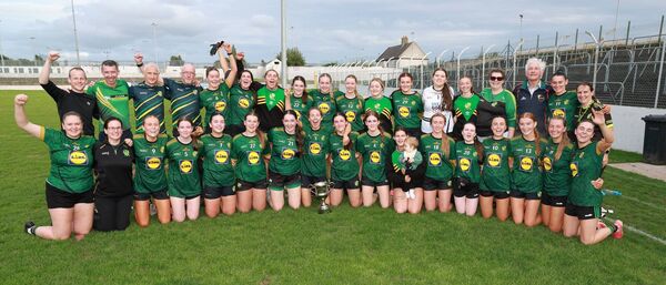 The victorious St Andrew's team who defeated Kildavin-Clonegal to win the title.