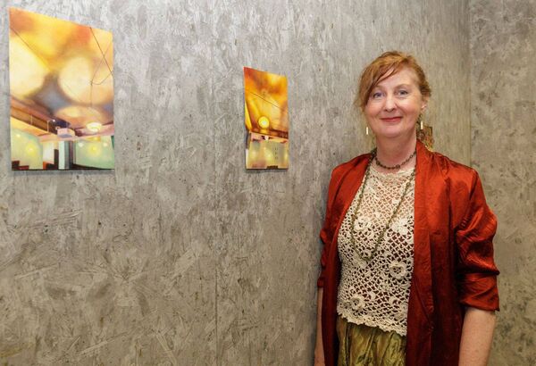 Artist Mary Cullen-Kelly beside some of her art work which was on display during Culture Night in Visual Artist Mary Cullen-Kelly beside some of her art work which was on display during Culture Night in Visual