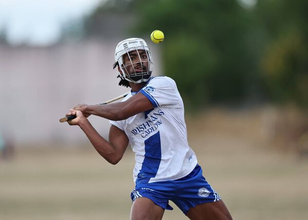 Phiri is also an outstanding hurler and has helped Carlow Town qualify for Sunday's JJ Kavanagh & Sons Intermediate Hurling Final. Photo: Pat Ahern. Phiri is also an outstanding hurler and has helped Carlow Town qualify for Sunday's JJ Kavanagh & Sons Intermediate Hurling Final. Photo: Pat Ahern.