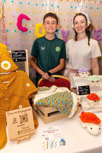 Sean Jordan and Noelle Branagan-Clarke at their stand 'Cosy Nest Crochet' Sean Jordan and Noelle Branagan-Clarke at their stand 'Cosy Nest Crochet'