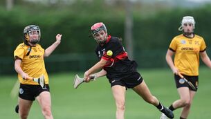 <p>Sarah Kehoe scores a shot for Mount Leinster Rangers during their semi-final win over Myshall. Photo: Pat Ahern</p> <p>Sarah Kehoe scores a shot for Mount Leinster Rangers during their semi-final win over Myshall. Photo: Pat Ahern</p>