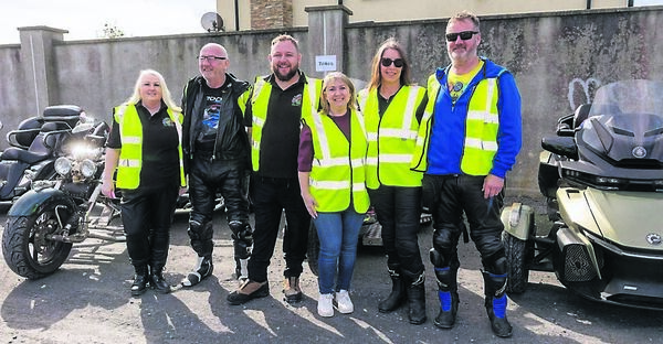 The organisers of the fundraising bike run: Megan Brennan, Mick Clarke, Patrick Brennan, Anita Walsh and Caroline and Dermot Ingram