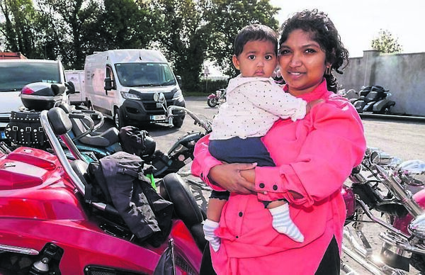 Jackson’s wife Hari with their daughter Ellora