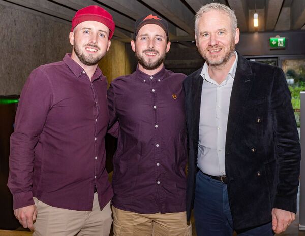Darren and Ash Flynn with Niall Scully Darren and Ash Flynn with Niall Scully