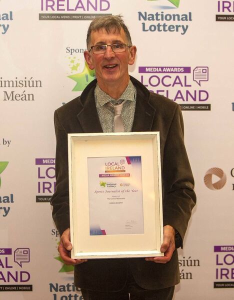 Carlow Nationalist reporter Kieran Murphy, who was nominated for Sports Journalist of the Year at the Local Ireland Media Awards. Carlow Nationalist reporter Kieran Murphy, who was nominated for Sports Journalist of the Year at the Local Ireland Media Awards.