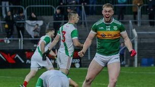 <p>Rathvilly’s Darragh Murphy celebrates his goal in the opening minute during the win over Palatine. Photo: Michael O'Rourke.</p> <p>Rathvilly’s Darragh Murphy celebrates his goal in the opening minute during the win over Palatine. Photo: Michael O'Rourke.</p>