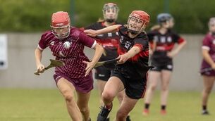 <p>Naomh Bríd's Katie Gary Murphy is possession as nd Mount Leinster Rangers's Martha Dolan gives chase during last year's Championship meeting between the teams. Photo: Pat Ahern</p> <p>Naomh Bríd's Katie Gary Murphy is possession as nd Mount Leinster Rangers's Martha Dolan gives chase during last year's Championship meeting between the teams. Photo: Pat Ahern</p>