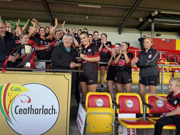 Roisin Joyce is presented with the player of the match award. Roisin Joyce is presented with the player of the match award.