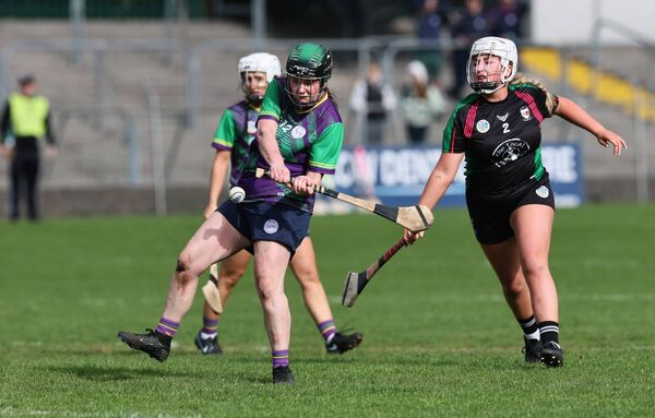 The outstanding Louise Browne scores a point to add to her remarkable 1-7 tally as she guided Setanta to their second consecutive county title. Photos: Pat Ahern. The outstanding Louise Browne scores a point to add to her remarkable 1-7 tally as she guided Setanta to their second consecutive county title. Photos: Pat Ahern.