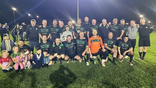 <p>A jubilant Slaney Rovers team after beating St Fiacc's in the Over 35s Division 2 Play-Off</p> <p>A jubilant Slaney Rovers team after beating St Fiacc's in the Over 35s Division 2 Play-Off</p>