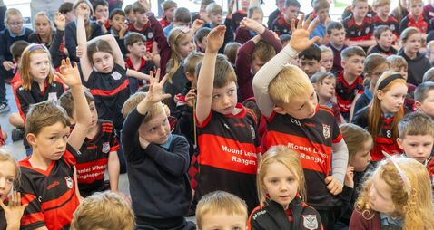 Mount Leinster Rangers stars visit Borris NS