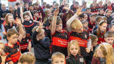 Mount Leinster Rangers stars visit Borris NS