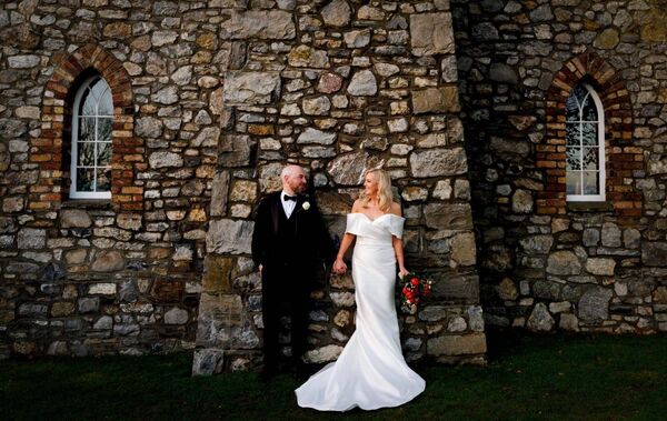 Lara and Bryan Duignan on their wedding day in November 2025 at Barberstown Castle. Lara and Bryan Duignan on their wedding day in November 2025 at Barberstown Castle.