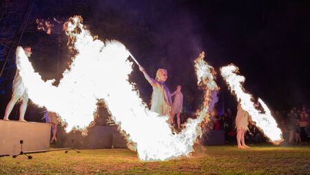 Storms fail to dampen fiery start of Samhain festival