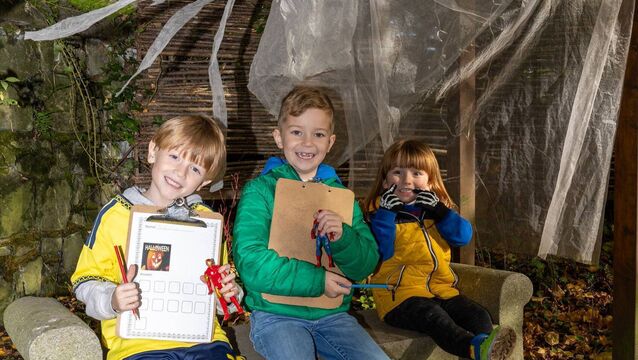 Charlie, AJ and Rhaegar Cook were pictured at ‘Ghosts in the Gardens’ in the Delta Sensory Gardens as part of Samhain Festival 26 Photo: © Michael O'Rourke Photography 2026 <p>Charlie, AJ and Rhaegar Cook were pictured at ‘Ghosts in the Gardens’ in the Delta Sensory Gardens as part of Samhain Festival 26 Photo: © Michael O'Rourke Photography 2026</p>