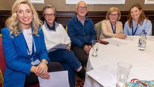 <p>Pictured at the Carlow Lions Club auction in the Seven Oaks Hotel were Lorna McGrath, Ann ONeill, Walter Lacey, Olive Nolan and Valerie McDonagh Photo: © Michael O'Rourke Photography 2026</p>