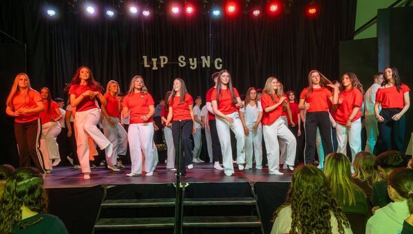 The fifth year dance group giving it socks!